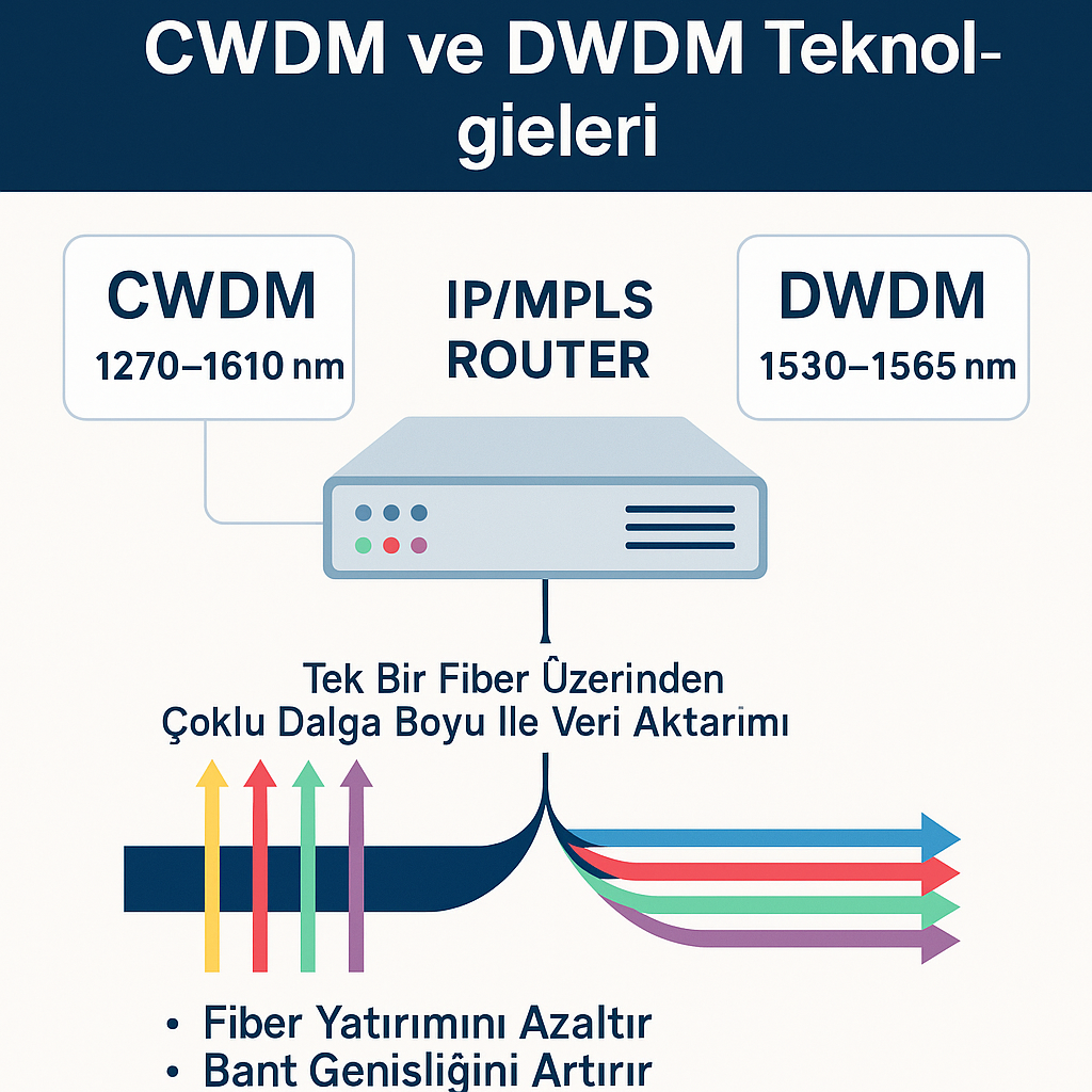 IP MPLS Router’larda CWDM ve DWDM Teknolojileri: Yüksek Kapasiteli Fiber Altyapının Geleceği